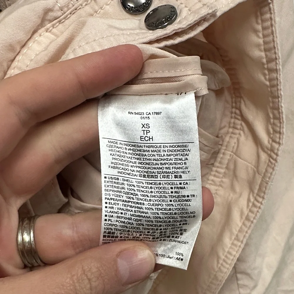 Banana Republic Blush Utility drapery moto Jacket xs